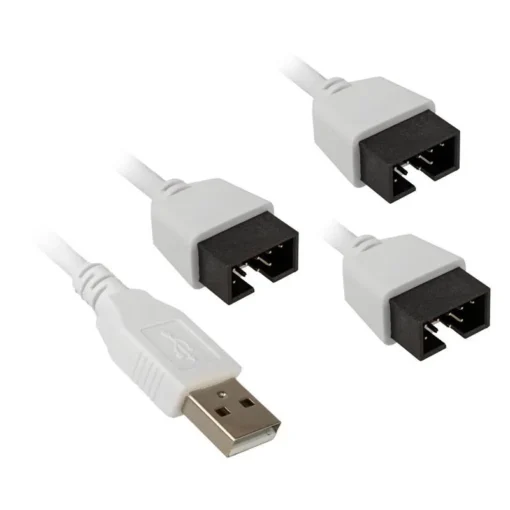 USB Хъб Lian Li PW-U2TPAB USB 2.0 1-към-3 Hub – Бяло