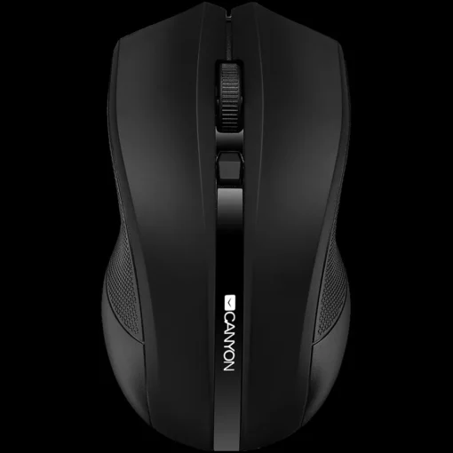 Безжична мишка CANYON MW-5 2.4GHz wireless Optical Mouse with 4 buttons DPI 800/1200/1600 Black 122*69*40mm