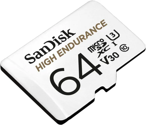 Карта памет SANDISK High Endurance micro SDXC UHS-I U3 SD Адаптер 64GB Class 10