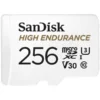 Карта памет SanDisk High Endurance microSDXC 256GB + SD Adapter - for dash cams & home monitoring up to 20000 Hours Full