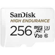Карта памет SanDisk High Endurance microSDXC 256GB + SD Adapter - for dash cams & home monitoring up to 20000 Hours Full