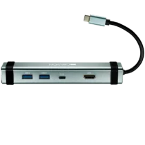 USB хъб CANYON DS-3 Multiport Docking Station with 4 ports:1*Type C male+1*Type C female+2*USB3.0+1*HDMI Input 100-240V
