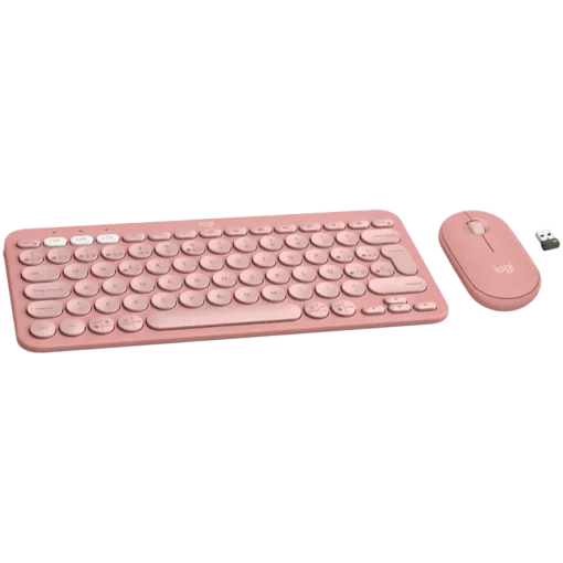 Клавиатура LOGITECH Pebble 2 Bluetooth Keyboard Combo - TONAL ROSE - US INT'L