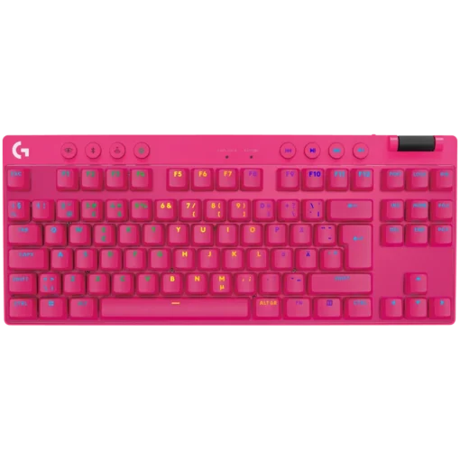 Геймърска клавиатура LOGITECH G PRO X TKL LIGHTSPEED Mechanical Gaming Keyboard - MAGENTA - US INT'l -