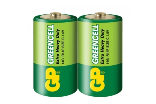 Цинк карбонова батерия GP 14G-S2 Greencell R14 2 бр. в опаковка / Shrink