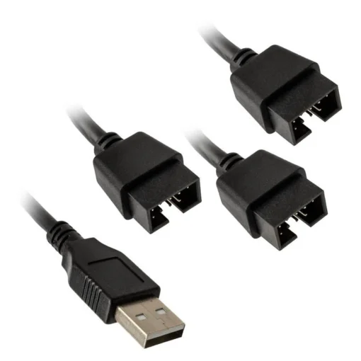 USB Хъб Lian Li PW-U2TPAB USB 2.0 1-към-3 Hub – Черно