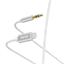 Аудио кабел HAMA Lightning мъжко - 3.5 mm жак мъжко 1.0 м Бял