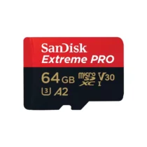 Карта памет SANDISK Extreme PRO microSDXC 64GB Class 10 U3 A2 V30 90 MB/s с адаптер до