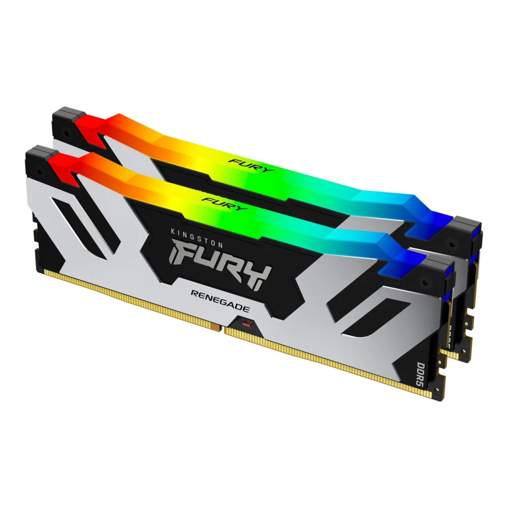 Памет за компютър Kingston Fury Renegade Silver/Black RGB 32GB(2x16GB) DDR5 7200MHz CL38 KF572C38RSAK2-32