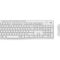 Kомплект безжични клавиатура с мишка Logitech MK295 Silent Бял