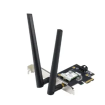 Безжичен адаптер ASUS PCE-AX1800 WiFi 6 PCI-e две външни антени и Bluetooth
