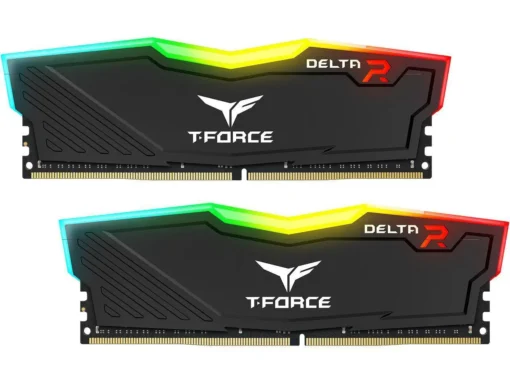 Памет за компютър Team Group T-Force Delta RGB Black DDR4 - 16GB (2x8GB) 3600MHz CL18-22-22-42