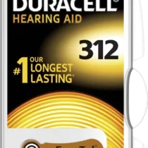 Батерия цинково въздушна DURACELL ZA312 6 бр. бутонни за слухов апарат в