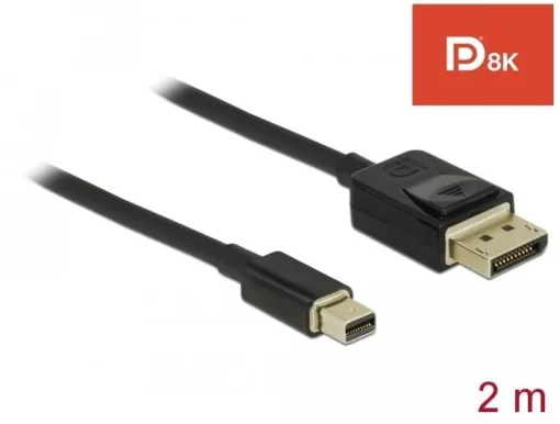 Кабел Delock Mini DisplayPort мъжко – DisplayPort мъжко