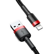 Кабел Baseus Cafule USB-А към Lightning1.5A 2м CALKLF-C19 - черен/червен