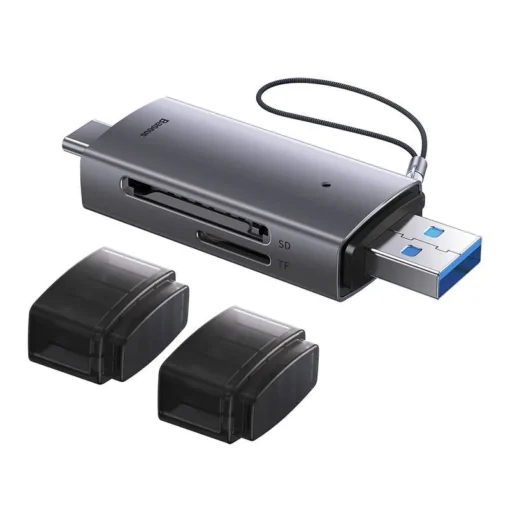 Четец на карти Baseus Lite Series USB-A & Type-C към SD/TF Card Reader WKQX060113 –