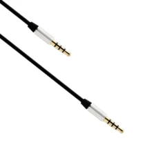 кабел за мобилен телефон Аудио кабел Earldom AUX15 3.5mm жак М/М 1.0м Черен -