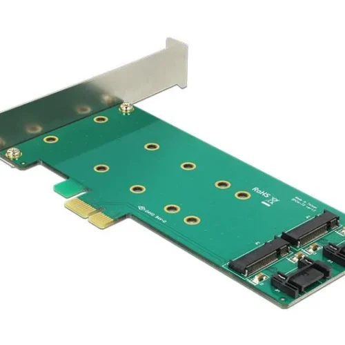 Карта Delock PCI Express x1 - 2 x internal M.2 Key B 110 mm Low Profile Form Factor