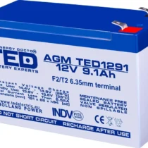 Оловна батерия TED ELECTRIC AGM 12V 9Ah  151/ 65/ 94 mm Терминал2