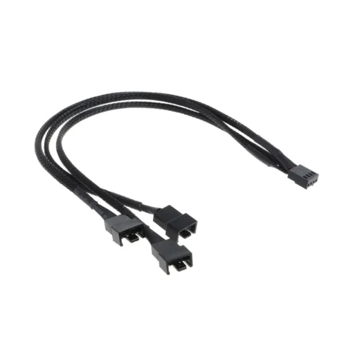 кабели Кабел No brand Y-Сплитер За вентилатори 4PIN към 3x4PIN 0.3m Черен -