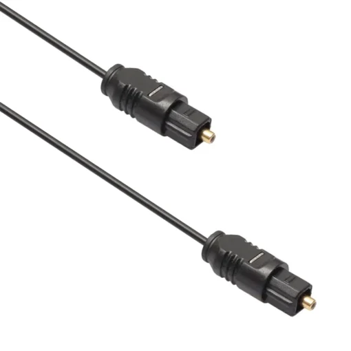 кабел за мобилен телефон Оптичен аудио кабел DeTech Toslink 5.0м Черен -
