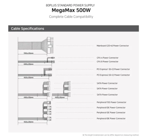 Zalman захранване PSU MegaMax 500W 80+ ZM500-TXII