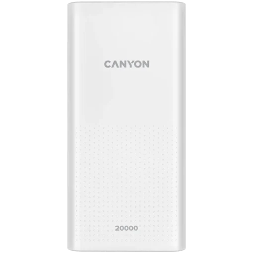 Външна батерия CANYON power bank PB-2001 20000 mAh White