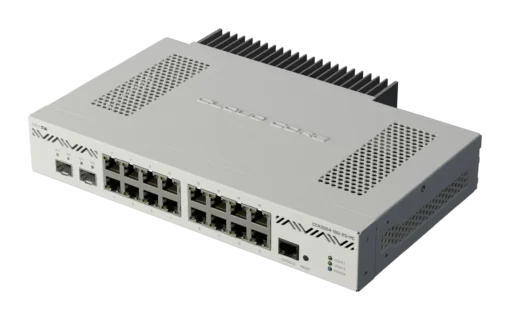 Комутатор Mikrotik CCR2004-16G-2S+PC с 16 Gigabit порта и 2 SFP+