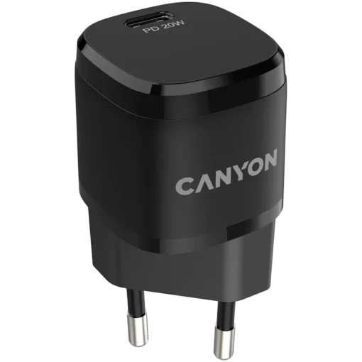 Зарядно за мобилен телефон CANYON charger H-20-05 PD 20W USB-C