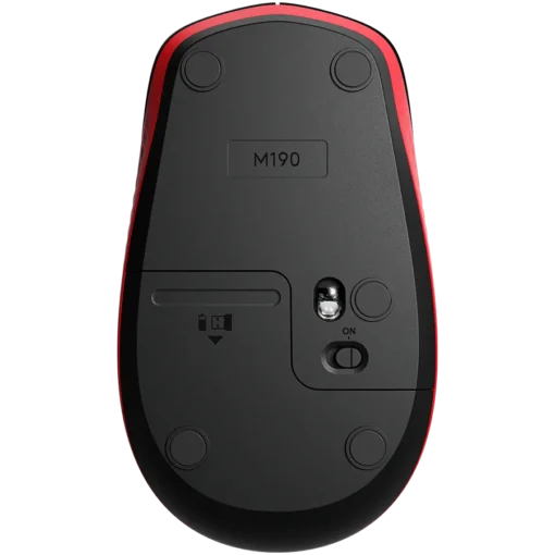 Безжична мишка LOGITECH M190 Wireless Mouse – RED