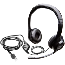 Слушалки LOGITECH H390 Corded Headset - BLACK - USB