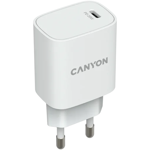 Зарядно за мобилен телефон CANYON charger H-20-02 PD 20W USB-C