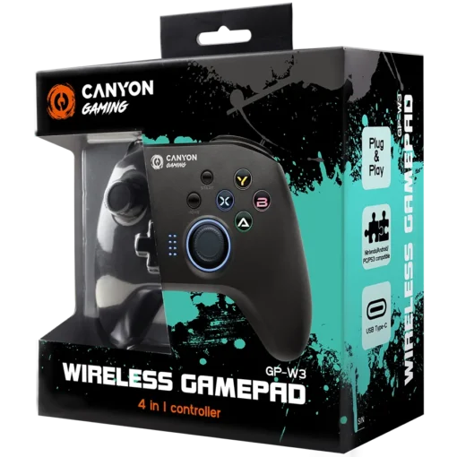 Геймпад CANYON gamepad GP-W3 Android/Nintendo/PC/PS3 Wireless Black