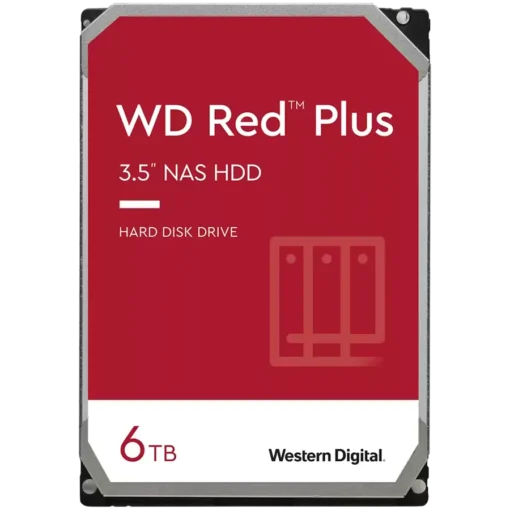 Хард диск HDD NAS WD Red Plus (3.5 6TB 256MB 5400 RPM SATA 6 Gb/s)