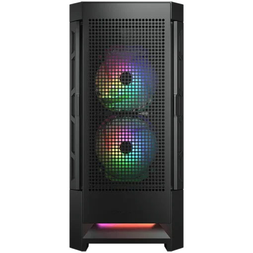 Кутия за компютър COUGAR Airface RGB Mid Tower 2x 140 1x120 ARGB Fans RGB Button 4mm Tempered Glass Mini ITX / Micro ATX