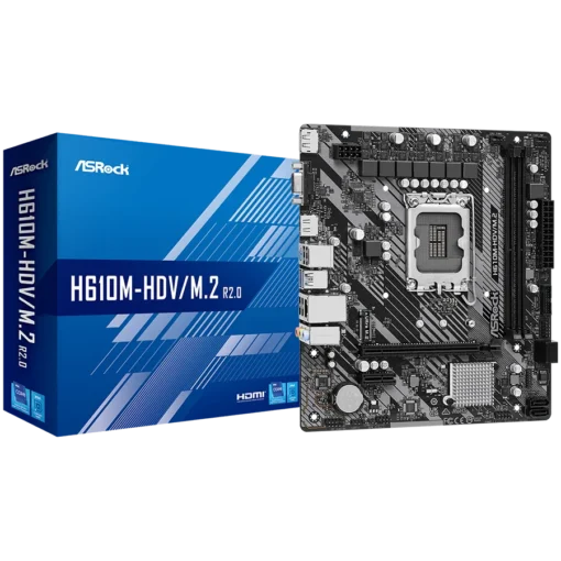 Дънна платка ASROCK Main Board Desktop H610M-HDV/M.2 (S1700 2x DDR4 1x PCIe 4.0 x16 1x PCIe 3.0 x1 4x SATA3 6.0Gb/s 1x m