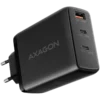 Зарядно за мобилен телефон AXAGON ACU-DPQ100 GaN Wall charger 3x port (USB + dual USB-C) PD3.0/QC4+/PPS/Apple 100W