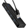 USB хъб AXAGON HUE-C1A 4x USB3.2 Gen 1 Travel hub USB-C power IN w. 20cm Type-A cable