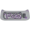 Клавиатура CANYON set HSET-W6 Keyboard+Mouse Kitty Edition AAA+АА Wireless Violet