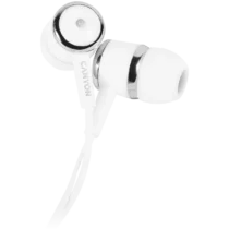 Слушалки CANYON Stereo earphones with microphone White