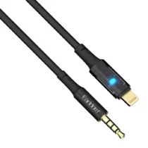 кабел за мобилен телефон Аудио кабел Earldom ET-AUX52 3.5mm към  Lightning 1.0м Черен -