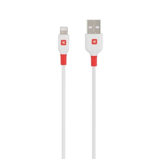 Кабел Skross Lightning - USB-A 2.0 мъжко 1.2 м Бял