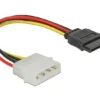 Кабел DeLock Molex 4 pin към SATA 15 pin 12 cm