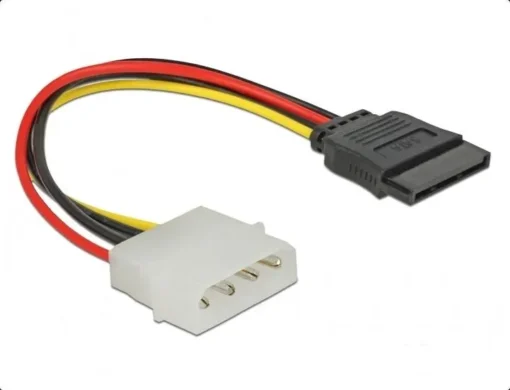 Кабел DeLock Molex 4 pin към SATA 15 pin 12 cm