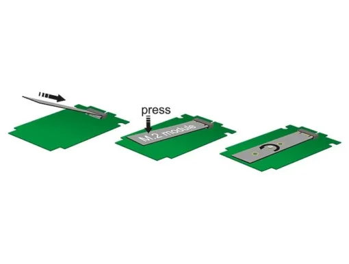 Карта Delock PCI Express x1 – 2 x internal M.2 Key B 110 mm