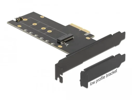 Карта за разширение на слотове Delock PCI Express x4 към 1 x internal NVMe M.2 Key M RGB LED Low