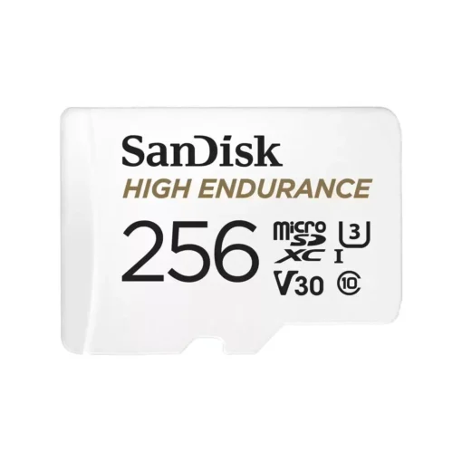Карта памет SANDISK High Endurance micro SDXC UHS-I U3 SD Адаптер 256GB Class 10