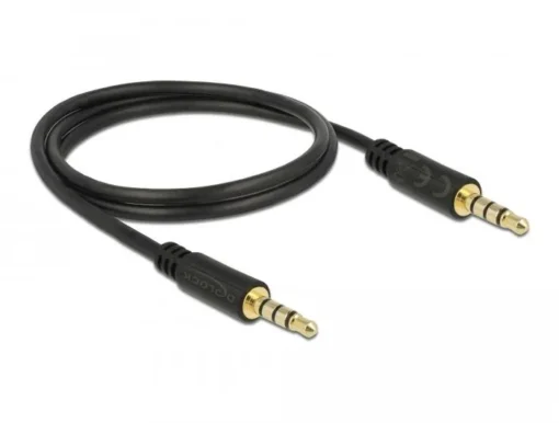Аудио кабел Delock Стерео 4 пинов 3.5мм жак мъжко 1м