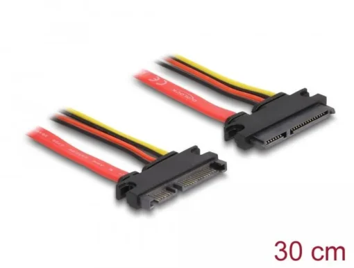 Удължителен кабел DeLock SATA 6 Gb/s 22 pin plug – SATA 22 pin