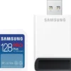 Карта памет Samsung PRO Plus SD Card 128GB USB Четец Бяла